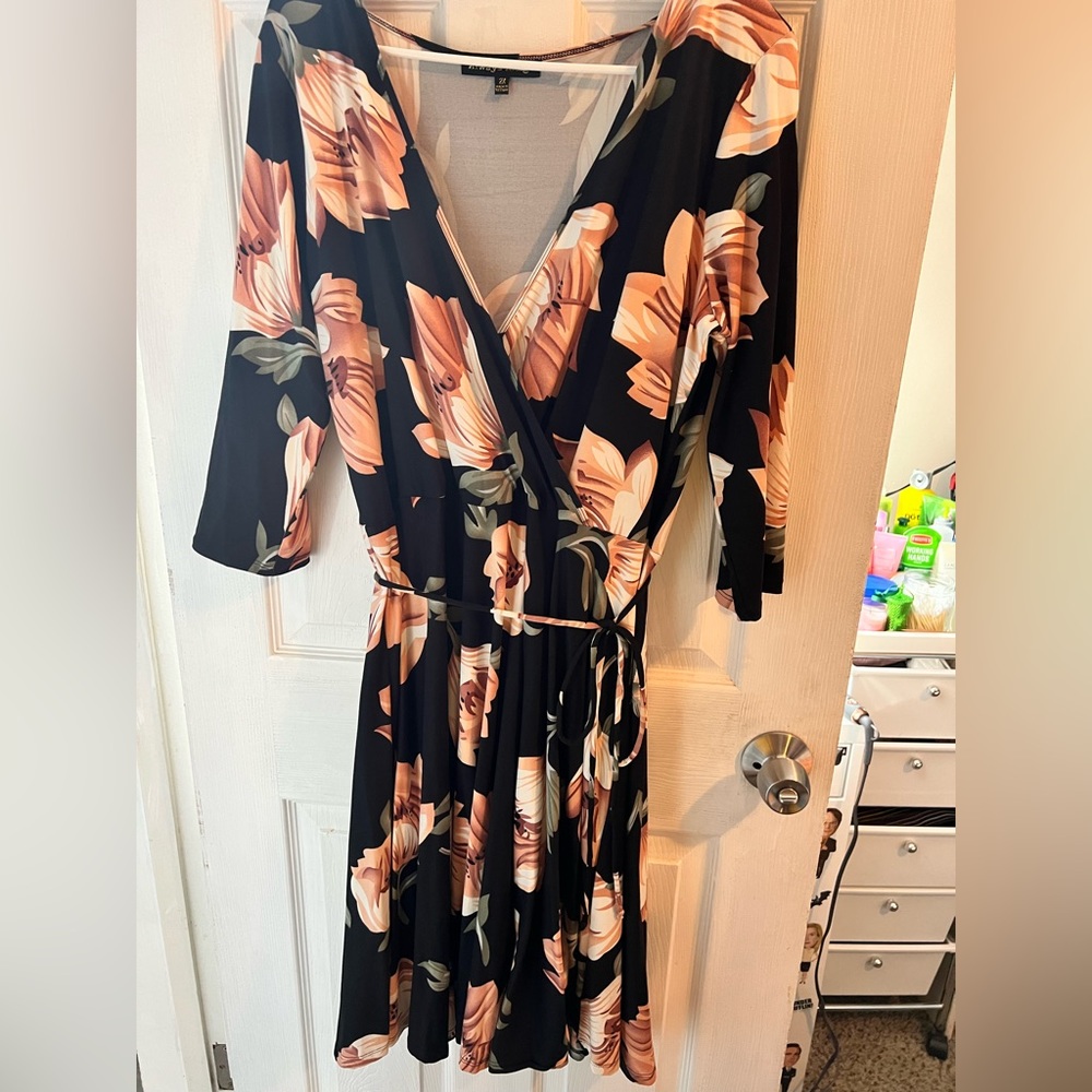 Black with floral dress